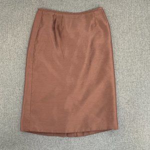 Kasper Caramel Dressy Pencil‎ Skirt Size 6 Lined Zipper Closure Slit